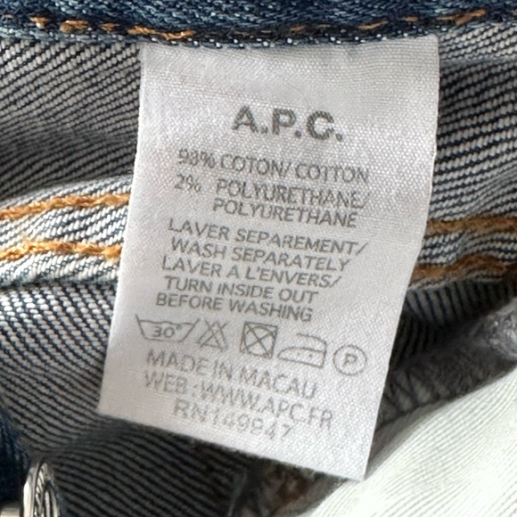 APC WOMENS JEANS SIZE 24 - Picture 6 of 8